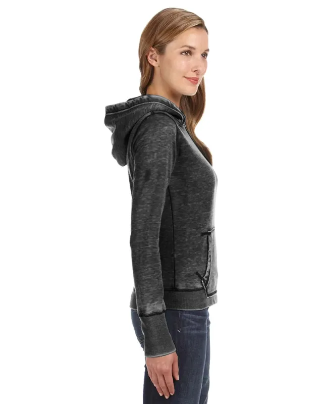 J America Ladies' Zen Pullover Fleece Hooded Sweatshirt — view 15