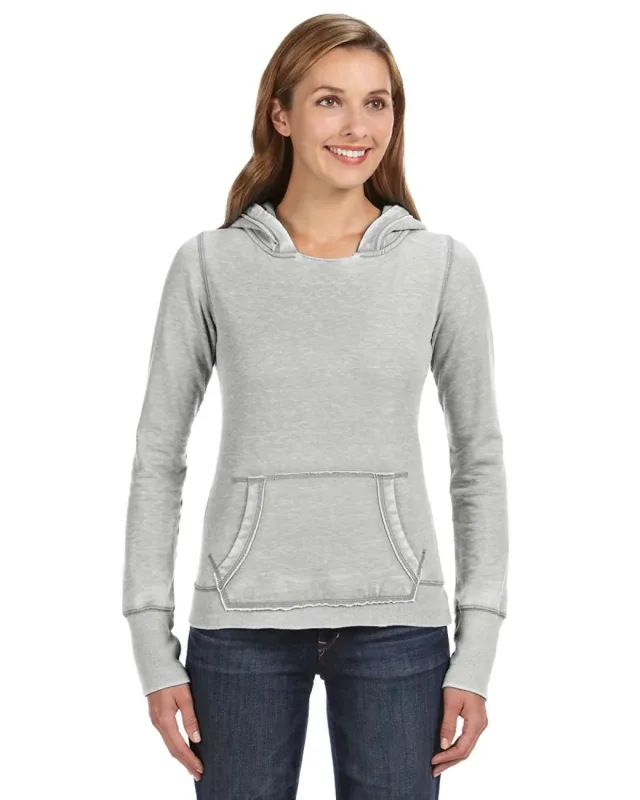 J America Ladies' Zen Pullover Fleece Hooded Sweatshirt — view 5