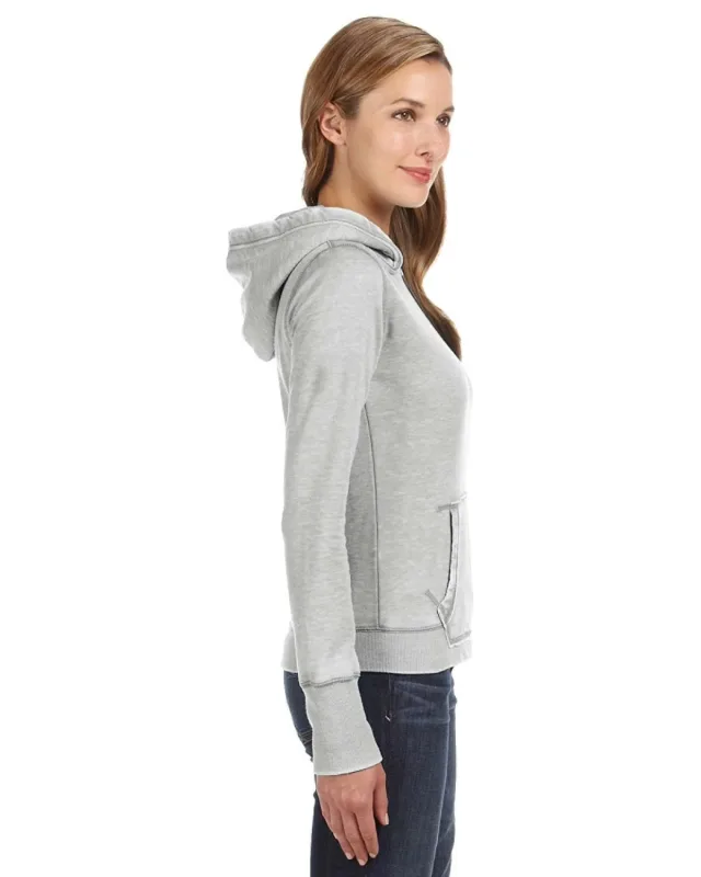 J America Ladies' Zen Pullover Fleece Hooded Sweatshirt — view 6