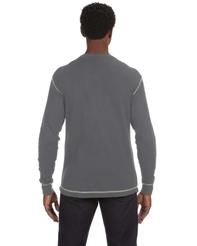 J America Men's Vintage Long-Sleeve Thermal T-Shirt — view 5