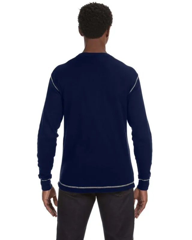 J America Men's Vintage Long-Sleeve Thermal T-Shirt — view 8