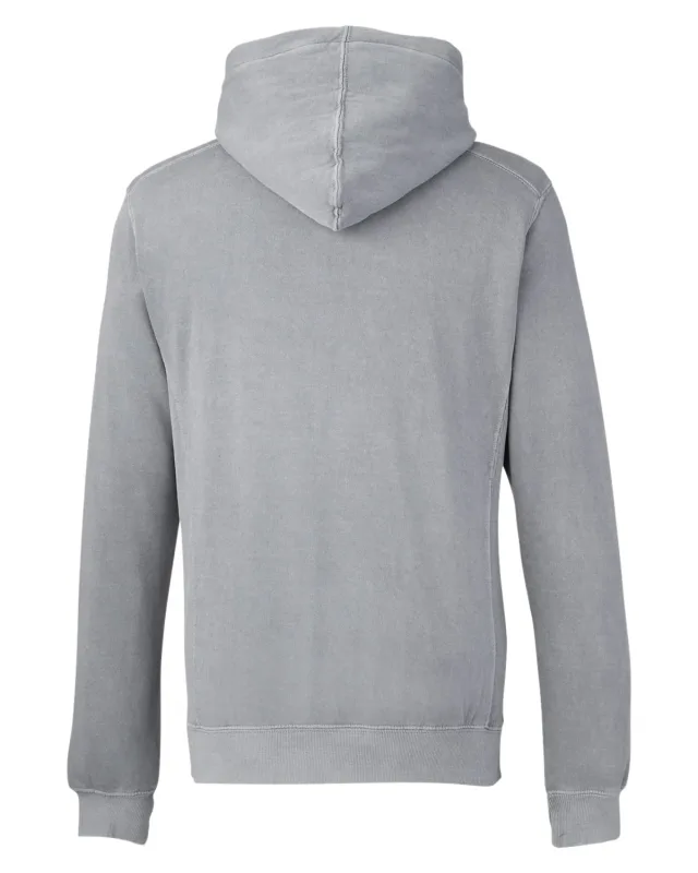 J America Unisex Pigment Dyed Fleece Hooded Sweatshirt — view 14