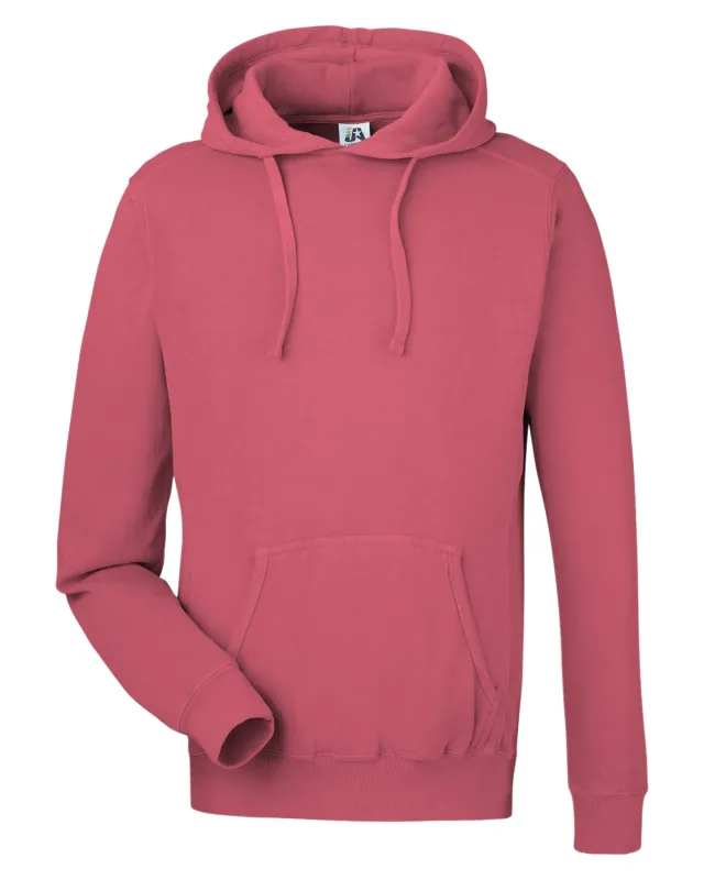 J America Unisex Pigment Dyed Fleece Hooded Sweatshirt — view 20