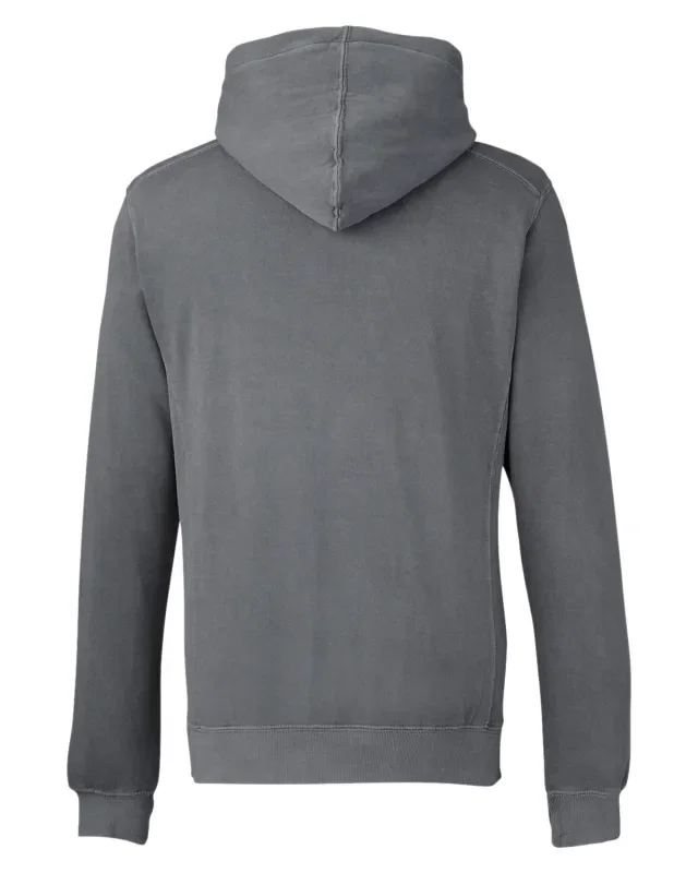 J America Unisex Pigment Dyed Fleece Hooded Sweatshirt — view 22