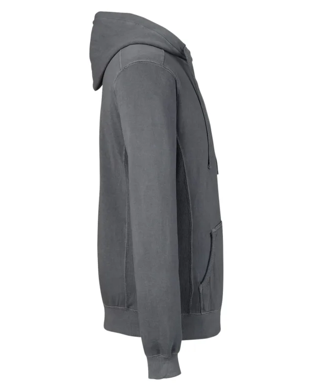 J America Unisex Pigment Dyed Fleece Hooded Sweatshirt — view 23