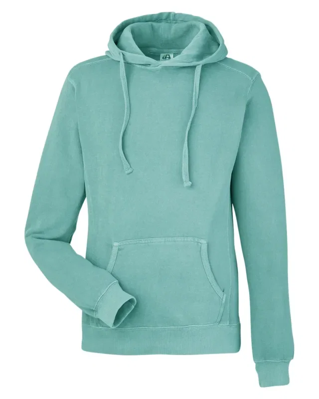 J America Unisex Pigment Dyed Fleece Hooded Sweatshirt — view 25