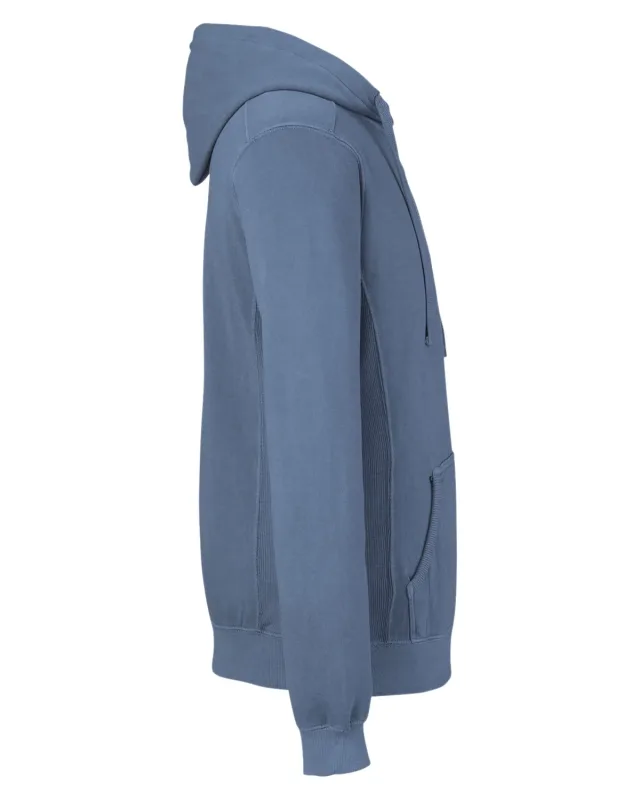 J America Unisex Pigment Dyed Fleece Hooded Sweatshirt — view 3