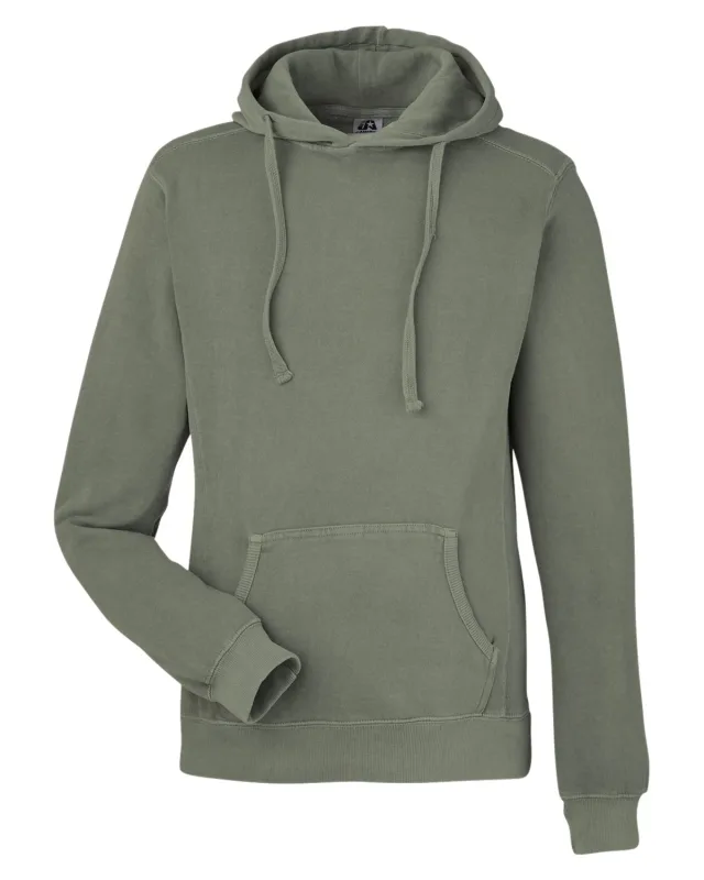J America Unisex Pigment Dyed Fleece Hooded Sweatshirt — view 33