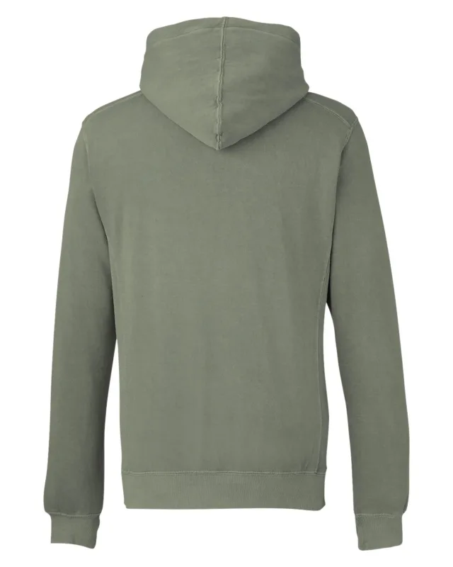 J America Unisex Pigment Dyed Fleece Hooded Sweatshirt — view 34