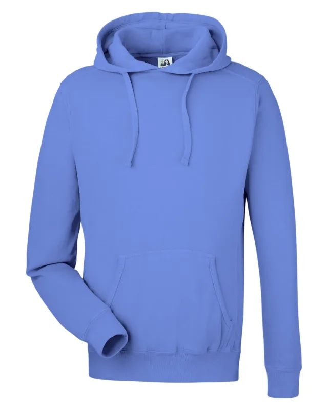 J America Unisex Pigment Dyed Fleece Hooded Sweatshirt — view 8