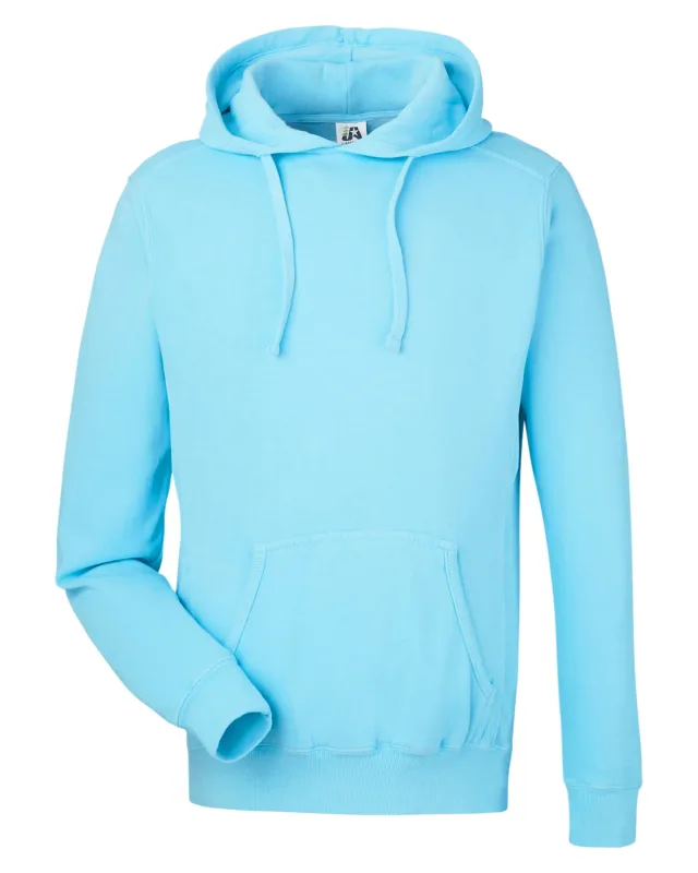 J America Unisex Pigment Dyed Fleece Hooded Sweatshirt — view 9