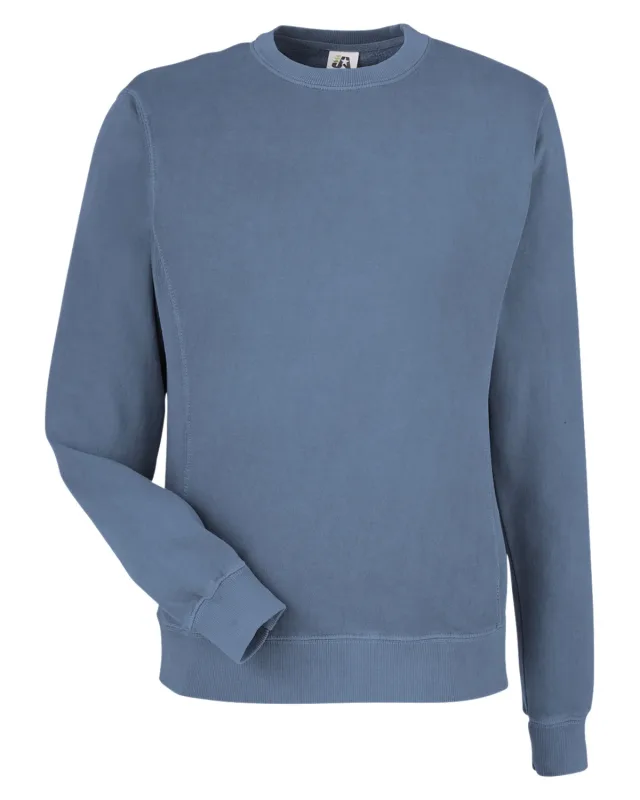 J America Unisex Pigment Dyed Fleece Sweatshirt — view 4