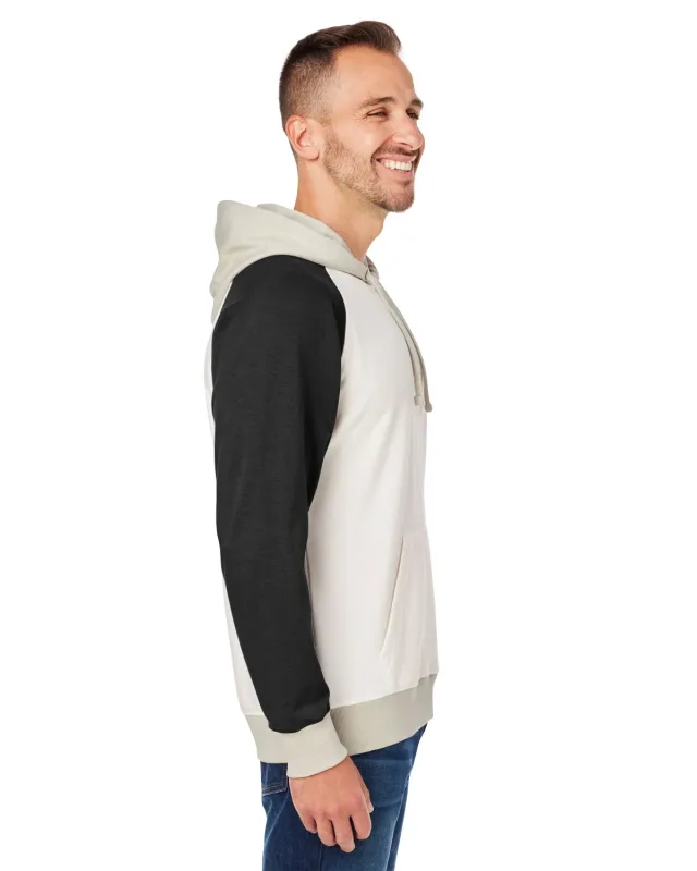 J America Unisex Vintage Tricolor Hooded Sweatshirt — view 4