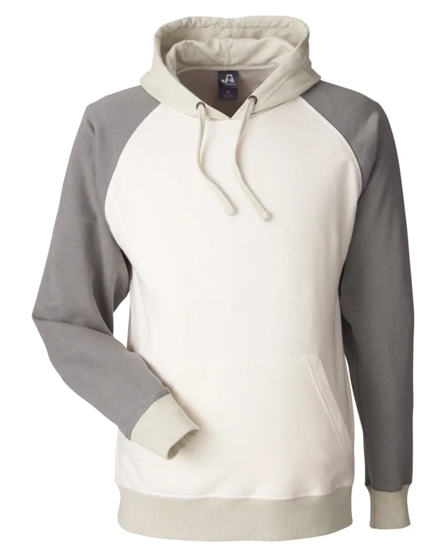 J America Unisex Vintage Tricolor Hooded Sweatshirt — view 7