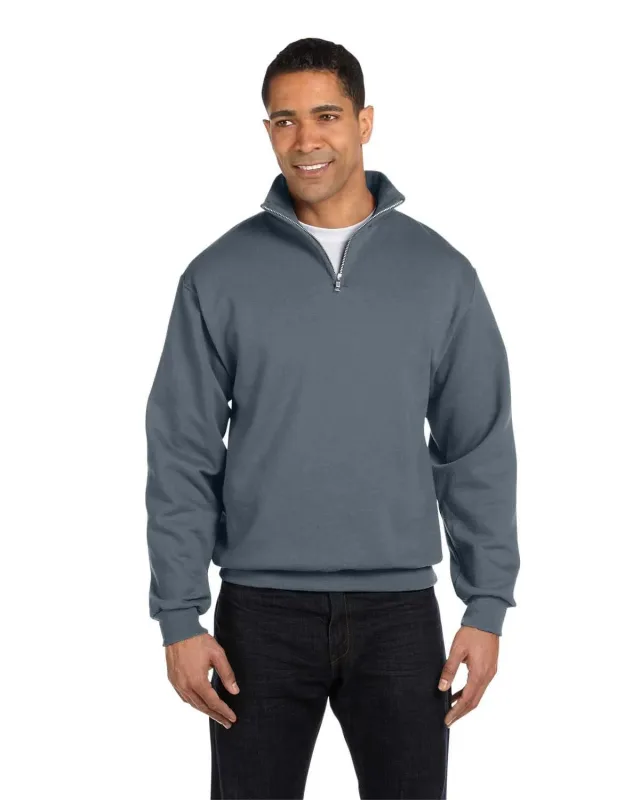 Jerzees Adult NuBlend® Quarter-Zip Cadet Collar Sweatshirt — view 17