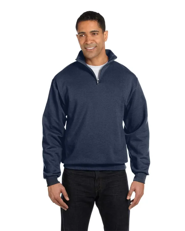 Jerzees Adult NuBlend® Quarter-Zip Cadet Collar Sweatshirt — view 35