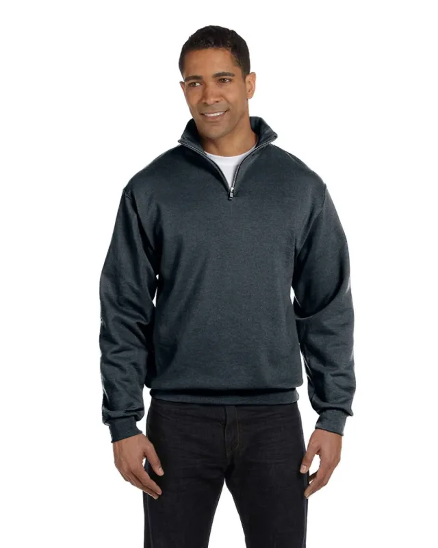 Jerzees Adult NuBlend® Quarter-Zip Cadet Collar Sweatshirt — view 5