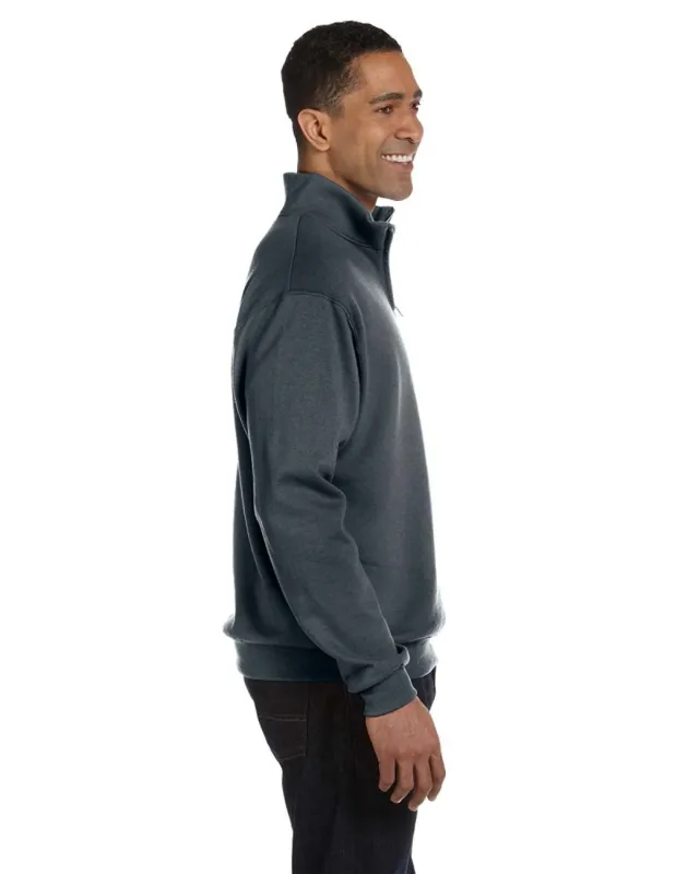 Jerzees Adult NuBlend® Quarter-Zip Cadet Collar Sweatshirt — view 6