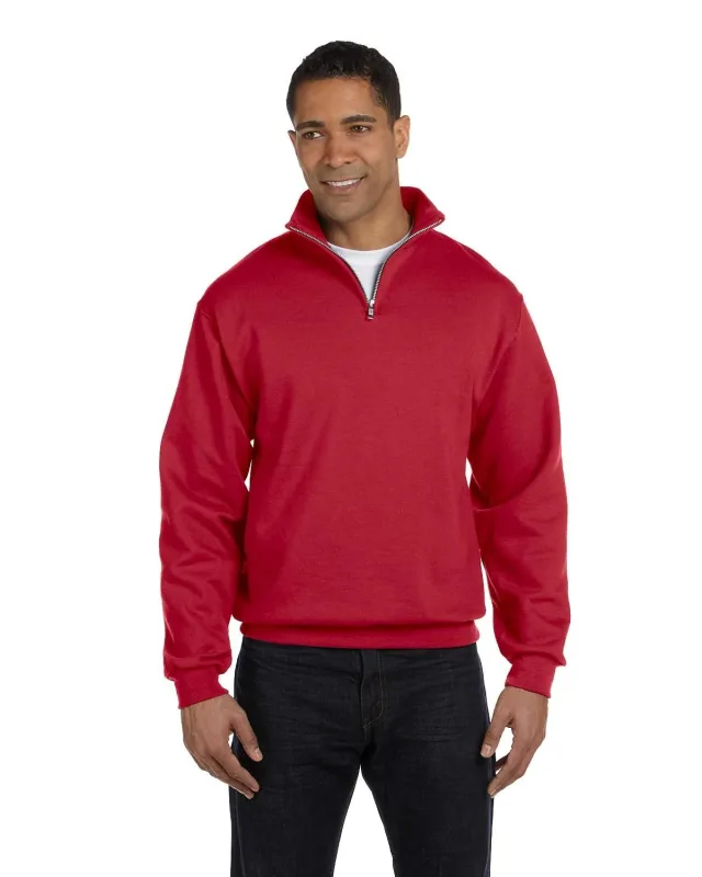 Jerzees Adult NuBlend® Quarter-Zip Cadet Collar Sweatshirt — view 8