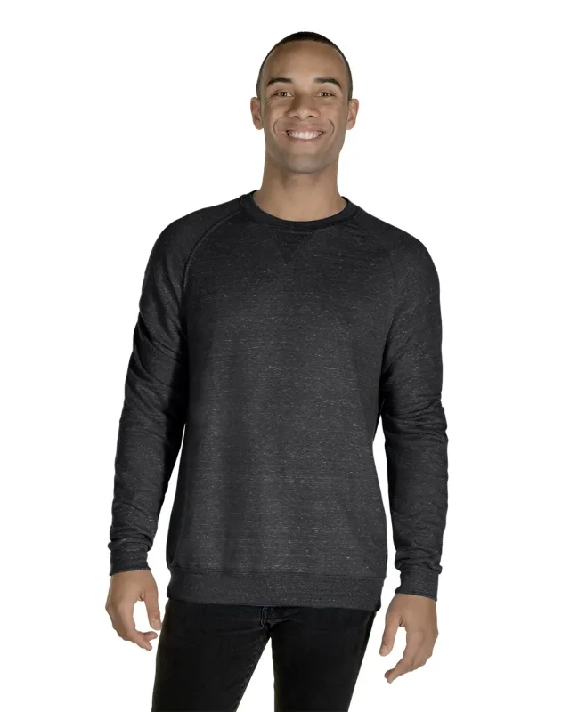 Jerzees Adult Snow Heather French Terry Crewneck Sweatshirt — view 2