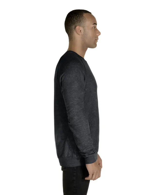 Jerzees Adult Snow Heather French Terry Crewneck Sweatshirt — view 3
