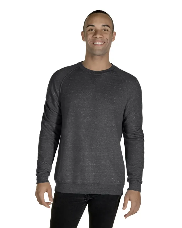 Jerzees Adult Snow Heather French Terry Crewneck Sweatshirt — view 8