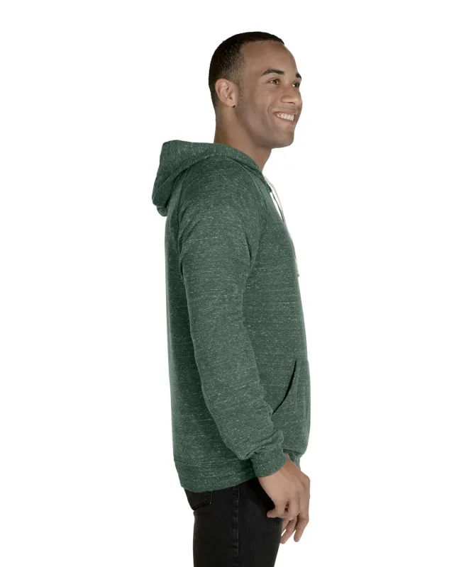 Jerzees Adult Snow Heather Raglan Hooded Sweatshirt — view 12
