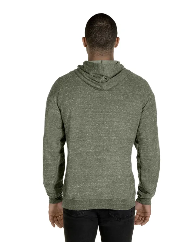 Jerzees Adult Snow Heather Raglan Hooded Sweatshirt — view 13