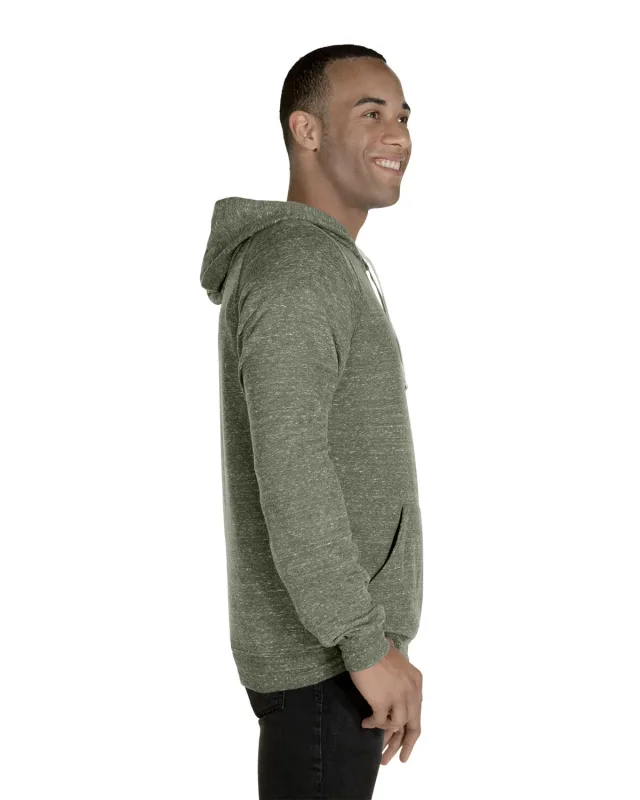 Jerzees Adult Snow Heather Raglan Hooded Sweatshirt — view 15