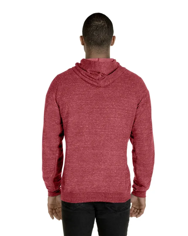 Jerzees Adult Snow Heather Raglan Hooded Sweatshirt — view 19