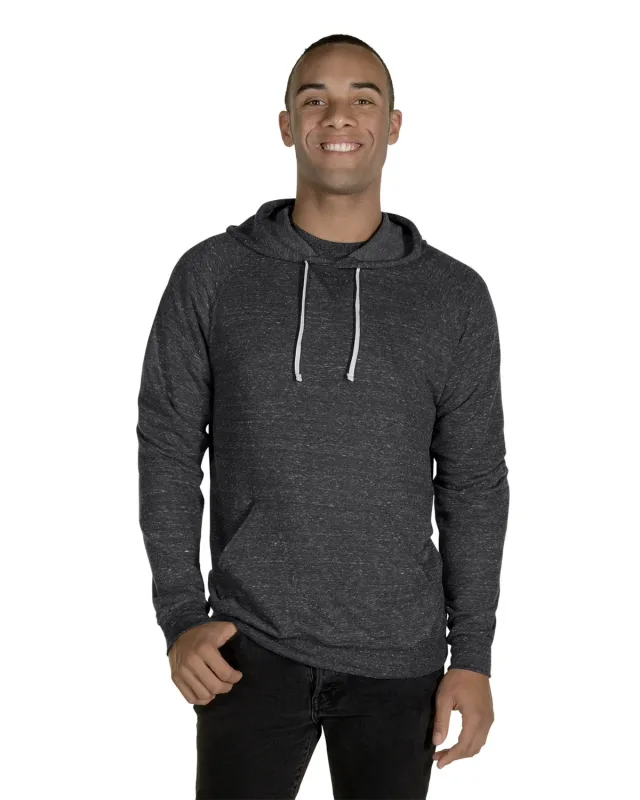 Jerzees Adult Snow Heather Raglan Hooded Sweatshirt — view 2