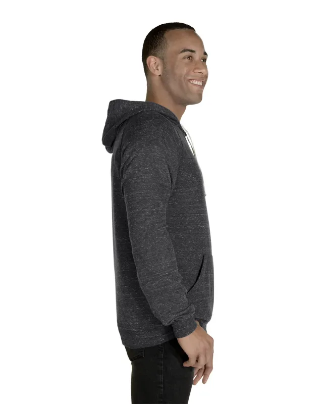 Jerzees Adult Snow Heather Raglan Hooded Sweatshirt — view 3