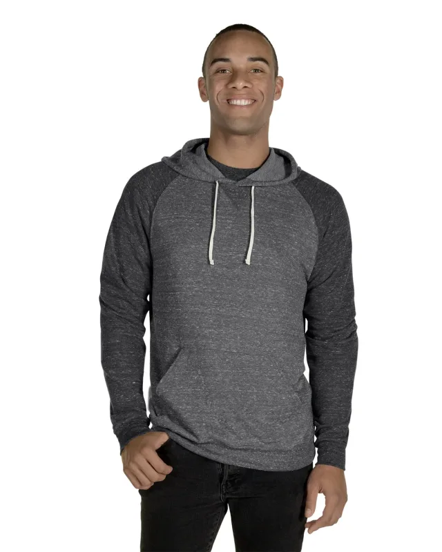 Jerzees Adult Snow Heather Raglan Hooded Sweatshirt — view 5