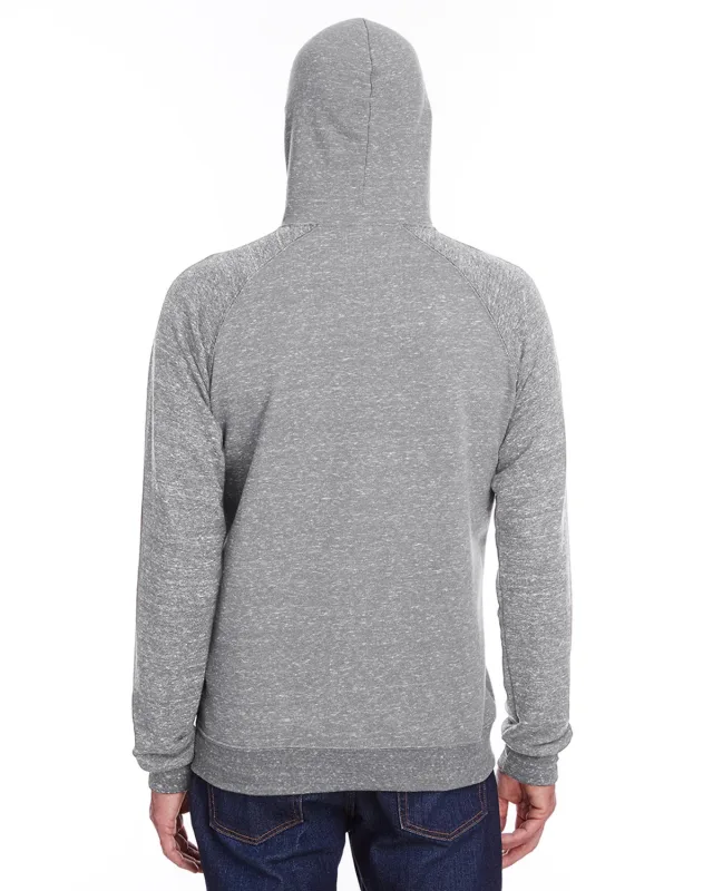 Jerzees Adult Snow Heather Raglan Hooded Sweatshirt — view 7