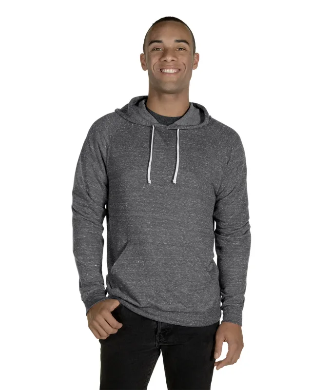 Jerzees Adult Snow Heather Raglan Hooded Sweatshirt — view 8