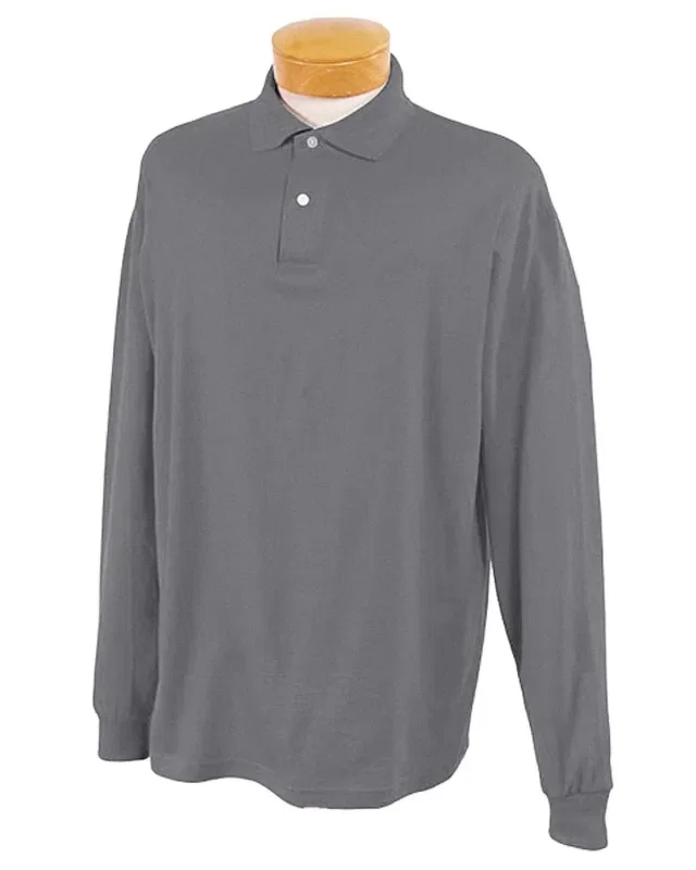 Jerzees Adult SpotShield Long-Sleeve Jersey Polo — view 11