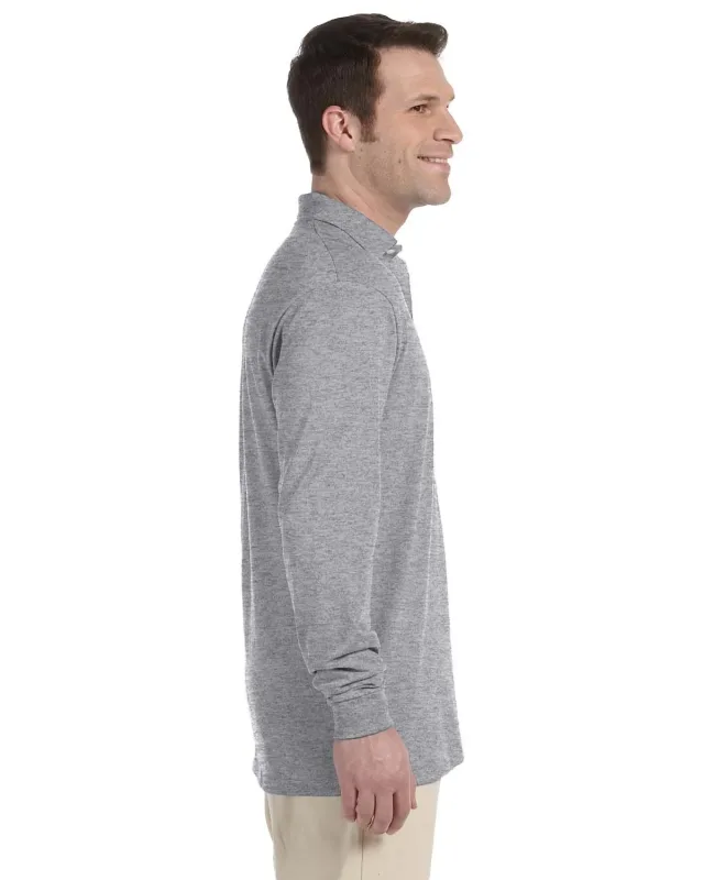 Jerzees Adult SpotShield Long-Sleeve Jersey Polo — view 12