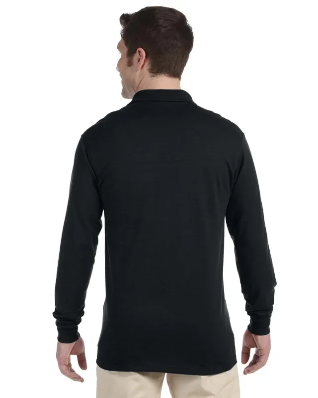 Jerzees Adult SpotShield Long-Sleeve Jersey Polo — view 13