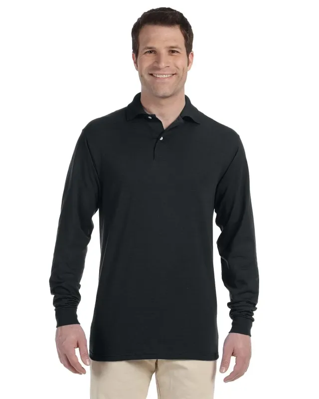 Jerzees Adult SpotShield Long-Sleeve Jersey Polo — view 14