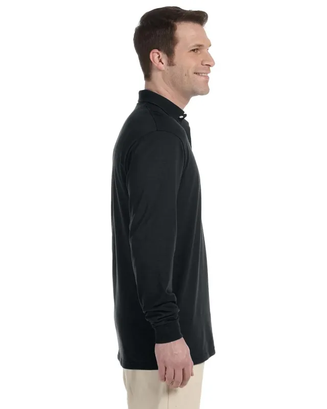 Jerzees Adult SpotShield Long-Sleeve Jersey Polo — view 15
