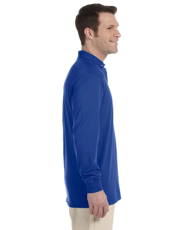 Jerzees Adult SpotShield Long-Sleeve Jersey Polo — view 18