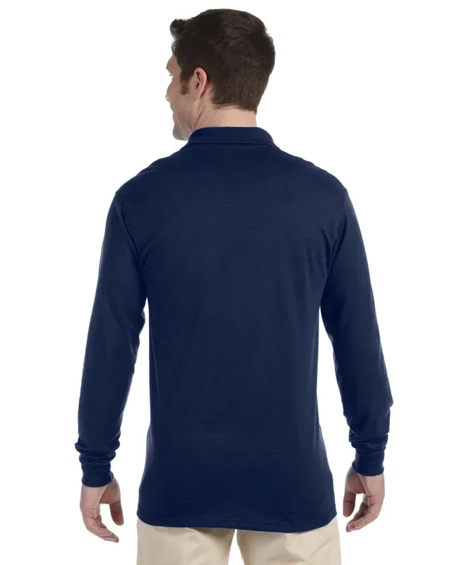 Jerzees Adult SpotShield Long-Sleeve Jersey Polo — view 19