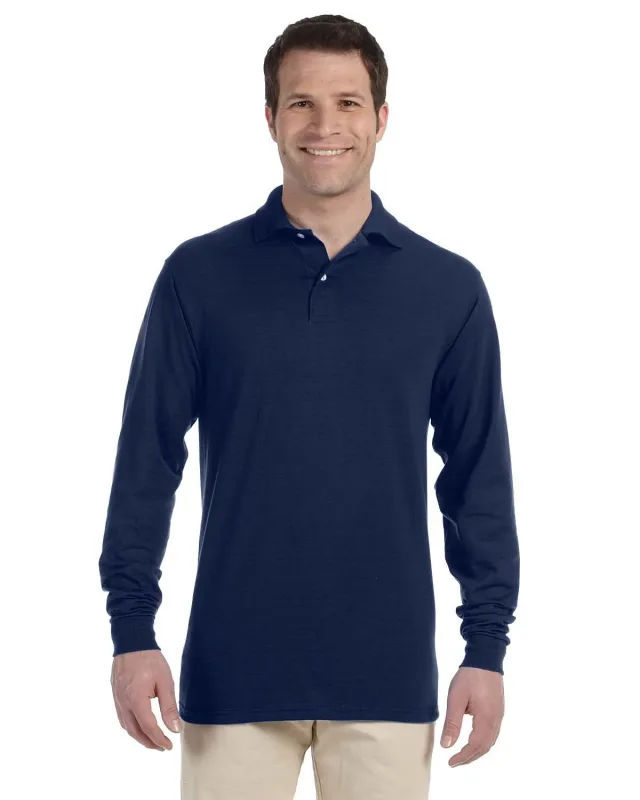 Jerzees Adult SpotShield Long-Sleeve Jersey Polo — view 20