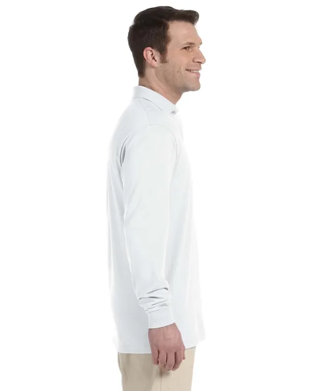 Jerzees Adult SpotShield Long-Sleeve Jersey Polo — view 3