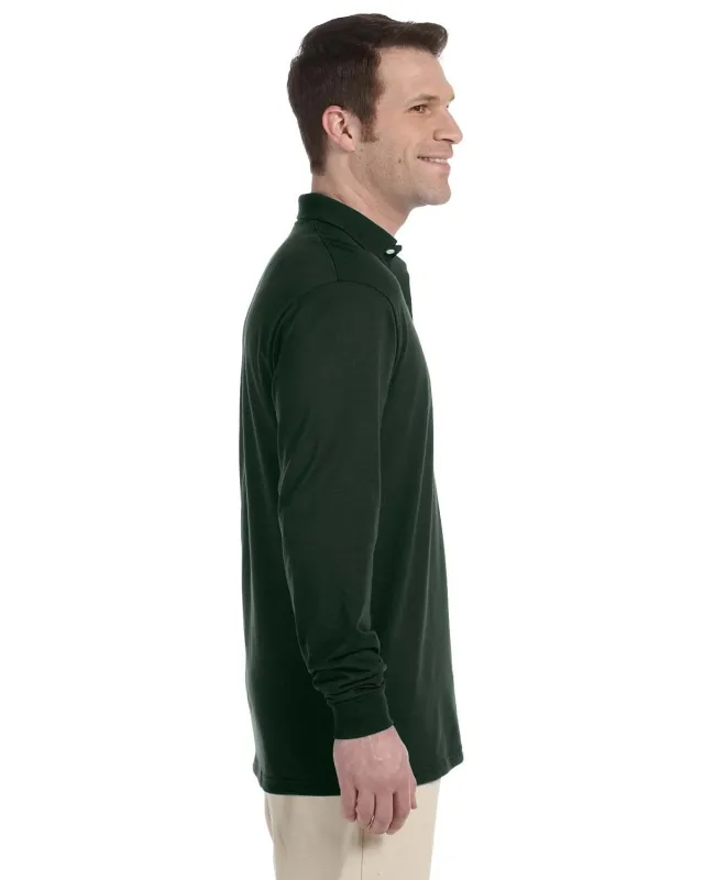 Jerzees Adult SpotShield Long-Sleeve Jersey Polo — view 9