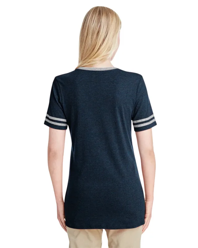 Jerzees Ladies' TRI-BLEND Varsity V-Neck T-Shirt — view 14