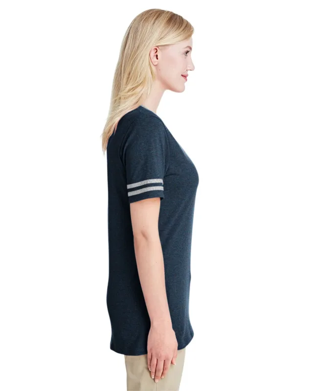 Jerzees Ladies' TRI-BLEND Varsity V-Neck T-Shirt — view 16