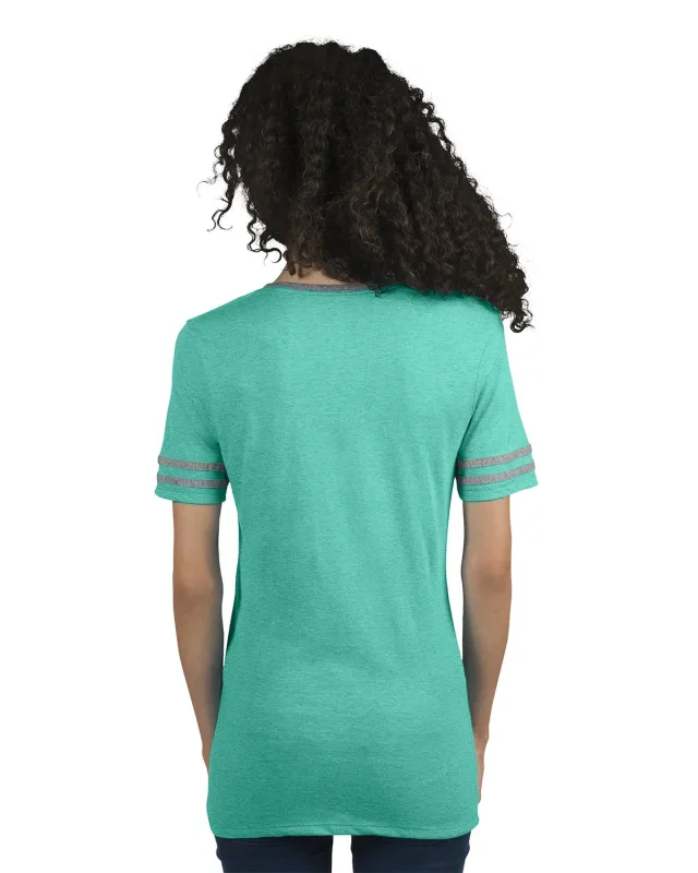 Jerzees Ladies' TRI-BLEND Varsity V-Neck T-Shirt — view 17