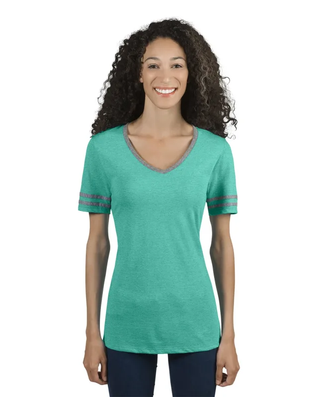 Jerzees Ladies' TRI-BLEND Varsity V-Neck T-Shirt — view 18