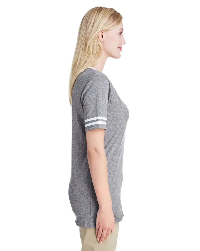 Jerzees Ladies' TRI-BLEND Varsity V-Neck T-Shirt — view 6